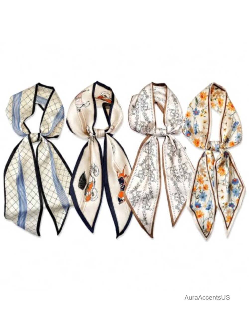 Multifunctional Fashion Scarves for Women - Bag Scarf, Headbands, Hair